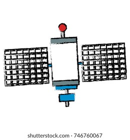 space satellite isolated icon