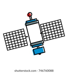 space satellite isolated icon