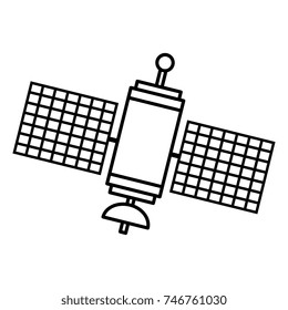 space satellite isolated icon
