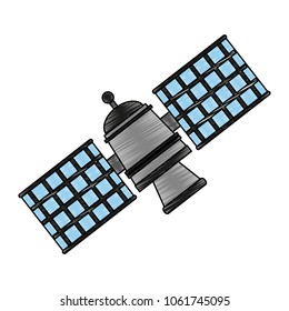 Space satellite isolated scribble