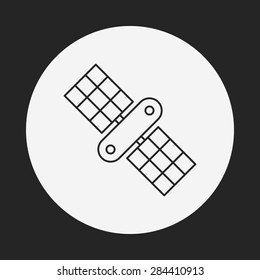 Space Satellite line icon
