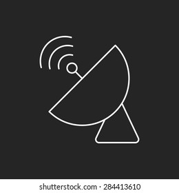 Space Satellite line icon