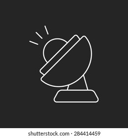 Space Satellite line icon