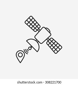 Space Satellite line icon