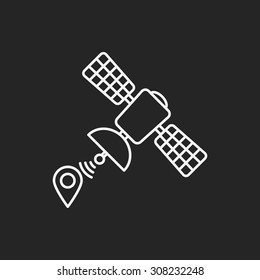 Space Satellite line icon
