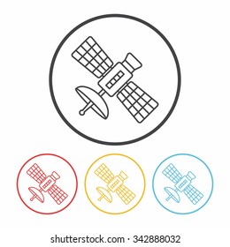 Space Satellite line icon