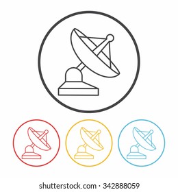 Space Satellite line icon