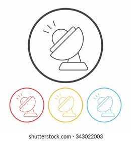 Space Satellite line icon