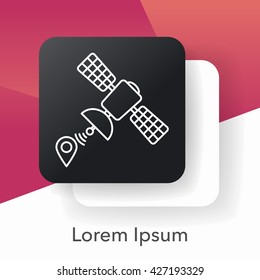 Space Satellite line icon