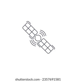 space satellite line icon. space shuttle thin line icon.