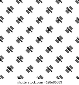 Space satellite pattern seamless in simple style vector illustration