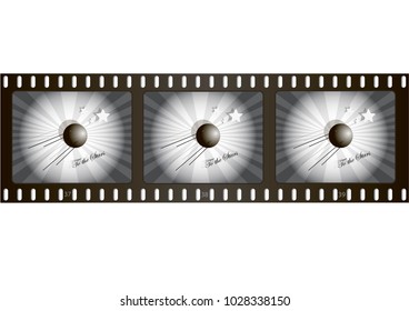 Space satellite, retro film