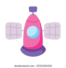 space satellite technology isolated icon