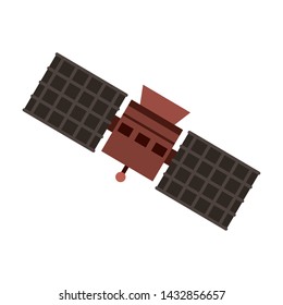 Space satellite technology symbol isolated vector illustration graphic design