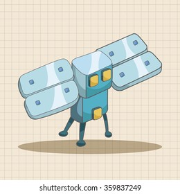 Space Satellite theme elements
