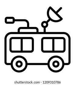 A space satellite van known as broadcast van 