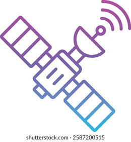 Space Satellite vector icon. Can be used for printing, mobile and web applications.