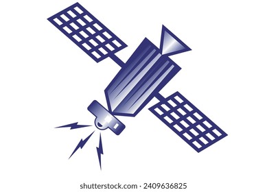 Space Satellite vector. pace Station Vector Icon, satellite communication space outer. 