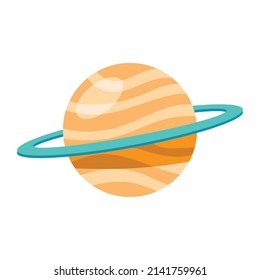 icono de espacio saturn planet aislado