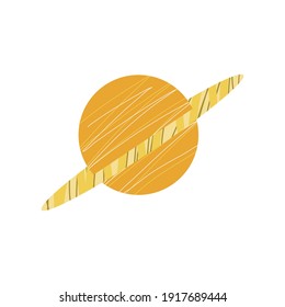 space saturn planet solar system icon isolated vector illustration