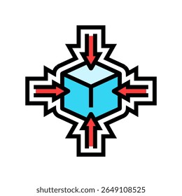 space saving design color icon vector. space saving design sign. isolated symbol illustration