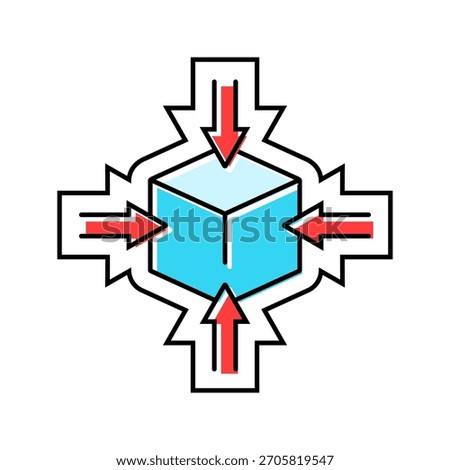 space saving design color icon vector. space saving design sign. isolated symbol illustration