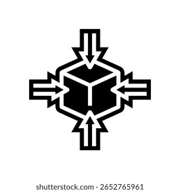 space saving design glyph icon vector. space saving design sign. isolated symbol illustration