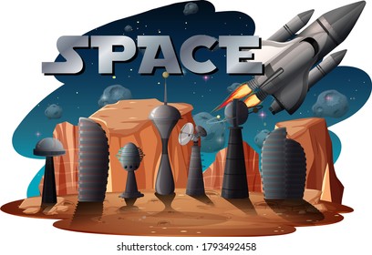 A space scene background illustration