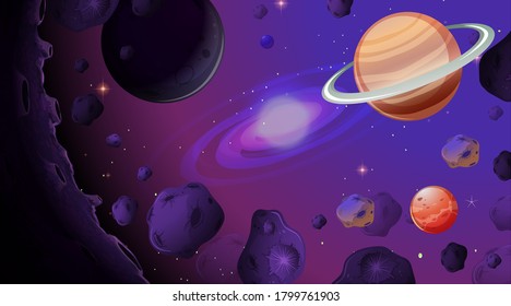 A space scene background illustration