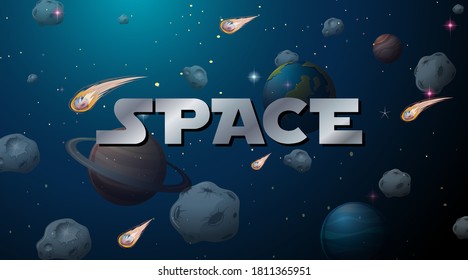 A space scene background illustration