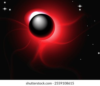 space scene with stary sky and star eclipse 