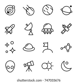 Space Science & Astrology Solid Vector Icons