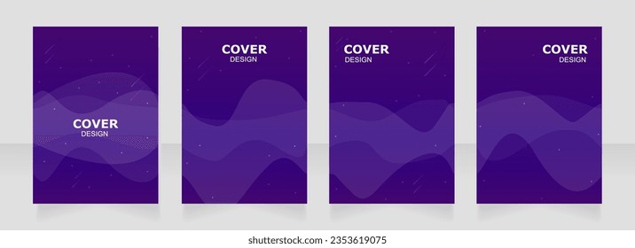 Diseño de folletos en blanco de ciencia espacial. Misión interplanetaria. Conjunto de plantillas con espacio de copia para texto. Recopilación de informes corporativos prefabricados. Editable 4 páginas de papel. Arial Black, fuentes regulares usadas