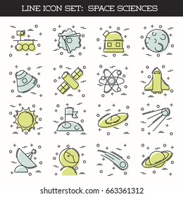 Space Science icon set  (eps10)