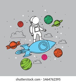 Space. Science and technology design, vintage, clip art, illustrations vectors, typography t-shirt design, full editable psd