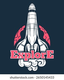 Consultado em 17 de dezembro de 2015 "Space scientific explore astronaut alien foguete planet sticker badge protected set" . Ilustração gráfica de desenho animado plano vetorial