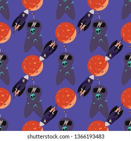 space seamless pattern