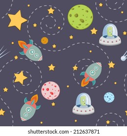 Space seamless pattern