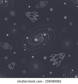 Space seamless pattern