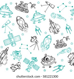 space seamless pattern