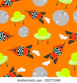 Space seamless pattern design 