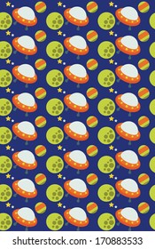 space seamless pattern design. vector illustration