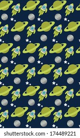 space seamless pattern design. vector illustration