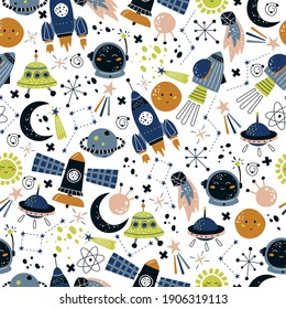 Space seamless pattern  perfect for children's designs