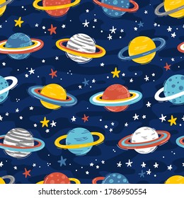 Space Seamless Pattern and