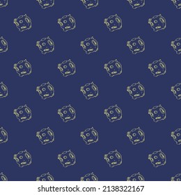 Space seamless pattern print design for Kids with moon. design for fashion fabrics, textile graphics, prints.