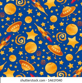 space seamless pattern. Select all the art and drop it into your swatches palette to create an Adobe Illustrator pattern.