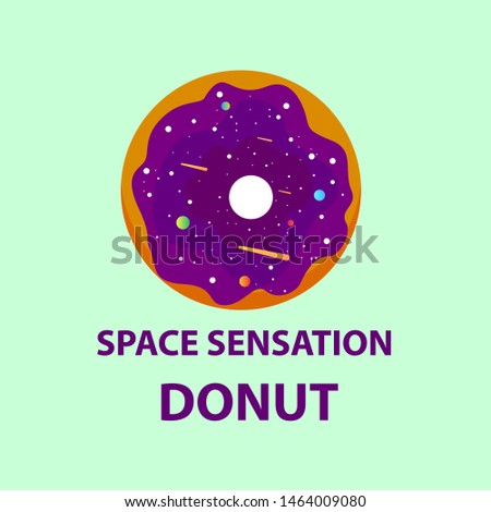 space sensation donut simple logo