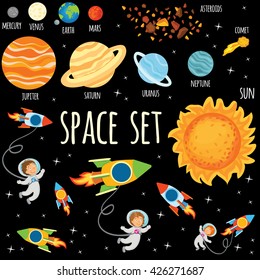 Space set. Planets of the Solar System.