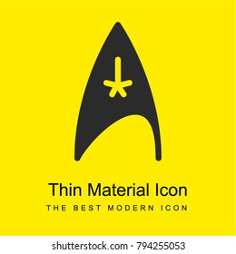 Space ship bright yellow material minimal icon or logo design